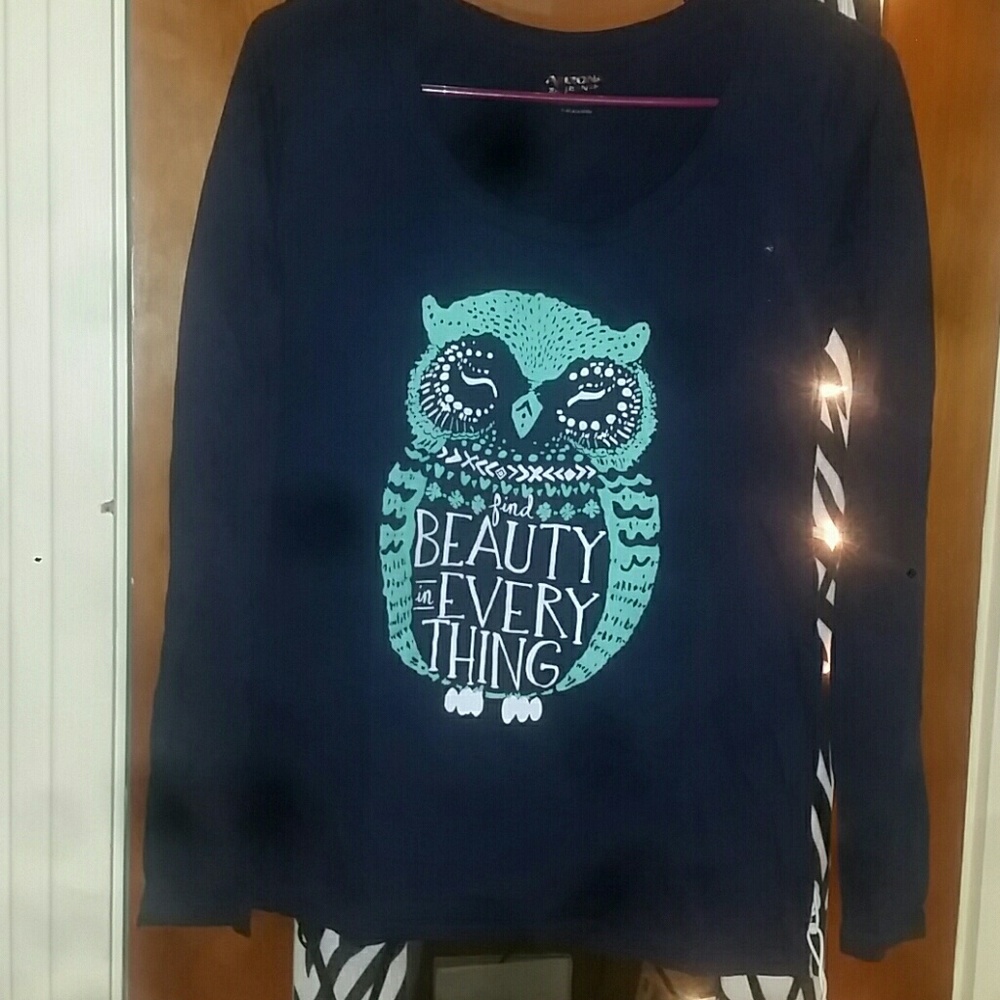 Navy blue long sleeve shirt